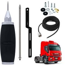 Antena Móvel Px 2,70 metros Alongador Inox 60cm Cabo 5,5 metros Suporte Traseiro Iveco Strallis Antena Móvel Px 2,70 metros Alongador Inox 60cm Cabo 5,5 metros Suporte Traseiro Iveco Strallis