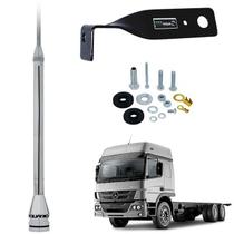 Antena Móvel Px 2,70 metros Alongador Inox 60cm Suporte Mercedes Benz Atego Parafusos Anti-Furto
