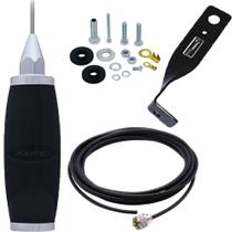 Antena Móvel Px 2,70 metros Marinox Caminhão Radio Amador Suporte Mercedes Benz Mb Atego Lado Esquerdo Motorista Cabo 5,5 Metros Parafusos Anti-Furto