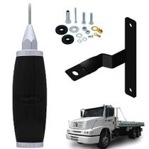 Antena Móvel Px Inox 2,70m B2003P Suporte Dianteiro Mercedes Benz Bicudo Parafusos Anti Furto