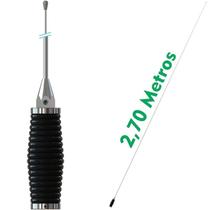 Antena Móvel Px Inox Maria Mole Base Preta Max Steelbras 2,70 metros Ap6904