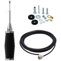 Antena Móvel Px Maria Mole Inox 2,70 Metros Cabo 5,5 metros Kit Parafusos Anti-Furto