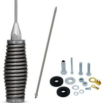 Antena Móvel PX Marinox Mola na Base 2,70 metros B-2003 Prolongador Inox 60cm Kit Parafusos Anti-Furto