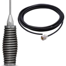 Antena Móvel PX Marinox Mola na Base 2,70 Metros Radio Amador Caminhão B-2003 Cabo Coaxial 5,5 Metros