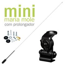 Antena Móvel Px Mini Maria Mole Alongador AP1100 + Suporte Bi-Articulado Porta Malas Capô AP7733