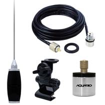 Antena Móvel PX Mini Maria Mole Marinox 1,40 metros B-2005p + Suporte Bi-Articulado Porta Malas + Cabo Coaxial 5,5 metros + Adaptador UHF para PX