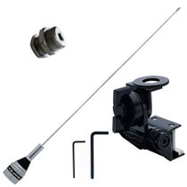 Antena Móvel Vhf 1/4 50cm M-300c Suporte Calha Cabo 3,5m Aquário