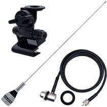 Antena Móvel Vhf 1/4 de Onda M-300c Cabo Coaxial Mini Motorola 5,5 metros Suporte Porta Malas