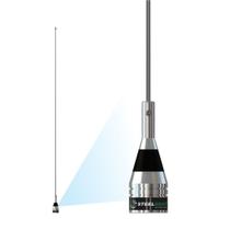 Antena Móvel Vhf 1/4 De Onda Para Aviação 108-900mhz 100w 71cm Aço Inox Ap8186