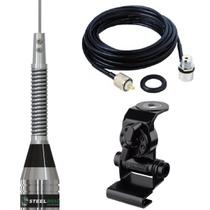 Antena Móvel VHF 130-512mhz 1/4 de Onda Mola na Base Steelbras Ap4186 + Cabo Coaxial 5,5 Metros + Suporte Bi-Articulado Porta Malas Hatch Sedan Antena Móvel VHF 130-512mhz 1/4 de Onda Mola na Base Steelbras Ap4186 + Cabo Coaxial 5,5 Metros + Suporte Bi-Articulado Porta Malas Hatch Sedan