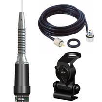 Antena Móvel VHF Mola na Base 100w 1,41 metros Ap0189 Suporte Bi-Articulado Porta Malas Sedan Hatch Cabo Coaxial 5,5 metros Antena Móvel VHF Mola na Base 100w 1,41 metros Ap0189 Suporte Bi-Articulado Porta Malas Sedan Hatch Cabo Coaxial 5,5 metros