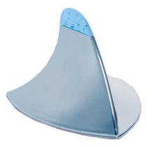 Antena para Carro Decorativa Tubarão Cromada Led Azul