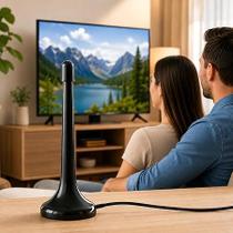 Antena Para TV Digital Portátil Leve Para Viagens E Use Em Hotéis Ou Casas De Praia