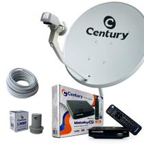 Antena Parabolica 60cm Banda Ku C/ Midiabox B7 Lnb E Cabo