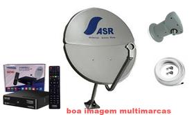 Antena Parabólica 60cm com Receptor Digital SatHd Visiontec VT1000