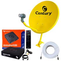 Antena Parabólica Banda KU 60 cm + 1 Receptor Century Midiabox