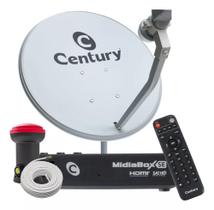 Antena Parabólica Digital Century Kit com 02 Atena Completa 5G - Centruy