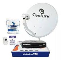 Antena Parabólica Digital Century Kit com 02 Atena Completa 5G - CENTRUY