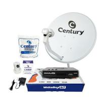 Antena Parabólica Digital Century kit completo com Midiabox B7