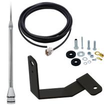 Antena PX 2,70 metros Marinox Alongador 60cm Pl-2003 Suporte Novo Volvo FH Parafusos Anti Furto Cabo 5,5 metros