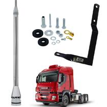 Antena Px 2,70m Alongador 60cm Suporte Dianteiro Lado Motorista Iveco Strallis Cabo 5,5m