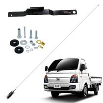 Antena Px Inox Mini Maria Mole 1,40m Hyundai Hr Lado Motorista Parachoque Parafusos Anti-Furto