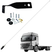 Antena Px Inox Mini Maria Mole 1,4m MB Dianteiro Frontal Atego Carona Parafusos Anti-furto