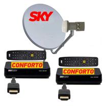 Antena SKY PRE PAGO CONFORTO HD para 02 pontos de TV Antena SKY PRE PAGO CONFORTO HD para 02 pontos de TV