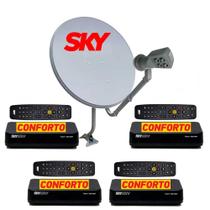Antena SKY PRE PAGO CONFORTO HD para 04 pontos de TV Antena SKY PRE PAGO CONFORTO HD para 04 pontos de TV
