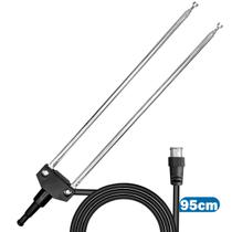 Antena Telescópica Interna para TV Digital com 5 Estágios e Alta Recepção