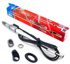 Antena Telescópica Manual Cromada Antico para Fusca Pointer Logus Gol Bola G2 Escort 93 a 96