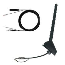 Antena Teto Traseira Completa Haste Compatível com HB20 Tucson I30 IX35 Amplificada + Extensão 3,80m Caneca x Plug DIN