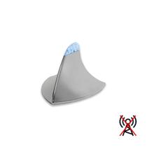 Antena Tubarão com Led Azul Decorativa Cromada Para Meio do Teto Carro Veículo Universal Sem Sinal