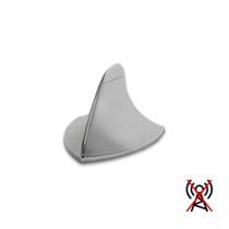 Antena Tubarão Shark Cromada Decorativa Para Teto de Carro Veículo Universal Parte Meio do Teto