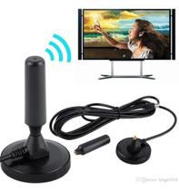 Antena Tv Digital Com Base Imã E Cabo 5m Hdtv/vhf/fm/vhf