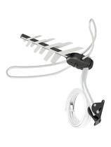 Antena Tv Digital Externa 4 Em 1 Vhf/uhf/fm/hdtv Dtv-3000, Completa, Com Mastro E Cabos 15 Metros