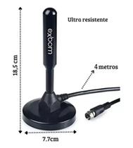 Antena tv digital (interna/externa) a prova d'água 5m cabo