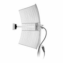 Antena Usb Parabólica De Grade Aquário Usb-2510 2.4ghz 25 Dbi E Cabo 10m - PC / 6
