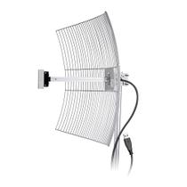 Antena usb parabólica de grade aquário usb-2510 2.4ghz 25 dbi e cabo 10m - pc / 6