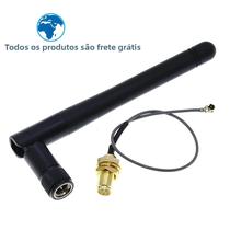 Antena WiFi 2.4GHz 3dBi Com Cabo Pigtail Macho De 17cm PCI U.FL IPX Para SMA Para ESP8266 ESP32 Antena WiFi 2.4GHz 3dBi Com Cabo Pigtail Macho De 17cm PCI U.FL IPX Para SMA Para ESP8266 ESP32