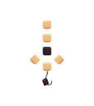 Anteninha jr manhoso pe de galo 12mm cafe c/leite ref. 1534