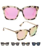 Anteojos de Sol DIFF Bella Cuadrados Grandes Beige Carey para Mujer Anteojos de Sol DIFF Bella Cuadrados Grandes Beige Carey para Mujer