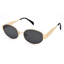 Anteojos de Sol DIMENSIP Retro Ovalados Dorados de Metal para Unisex