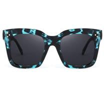 Anteojos de Sol FEISEDY Vintage Cuadrados Sobredimensionados para Mujer B2486