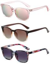 Anteojos de Sol Polarizados NCLLCE para Mujeres Protección UV400 (Paquete de 3)