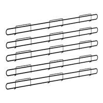Anteparo Frontal FIT 078 Preto Para Bandeja Gondola Kit 5