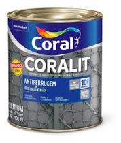 Anti Ferrugem Cinza 900ml Ferrolack Coralit Óleo Platina