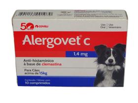 Anti-Histamínico Alergovet C Coveli 1,4mg c/ 10 Comprimidos