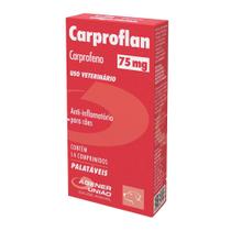 Anti-inflamatório Carproflan para Cães com 14 Comprimidos de 75 mg Anti-inflamatório Carproflan para Cães com 14 Comprimidos de 75 mg