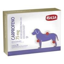 Anti-inflamatório Ibasa Carprofeno para Cães - 75 mg